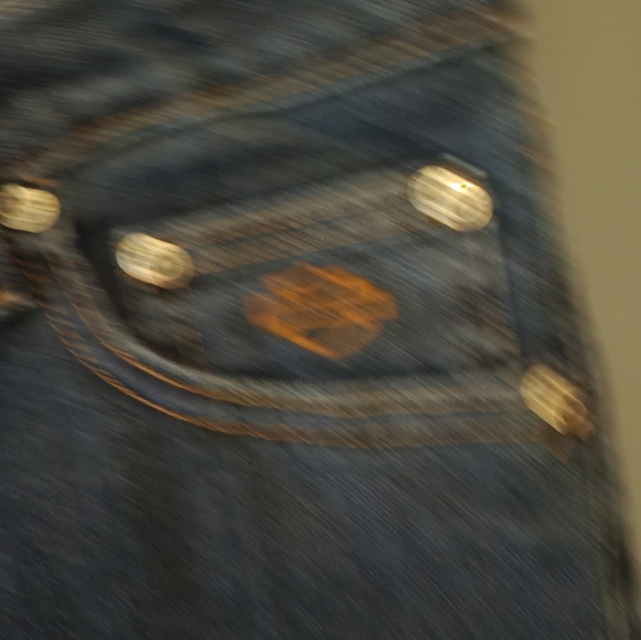 HARLEY DAVIDSON Genuine Women's Blue Jeans in EUC Size 2 Petite - Picture 3 of 7